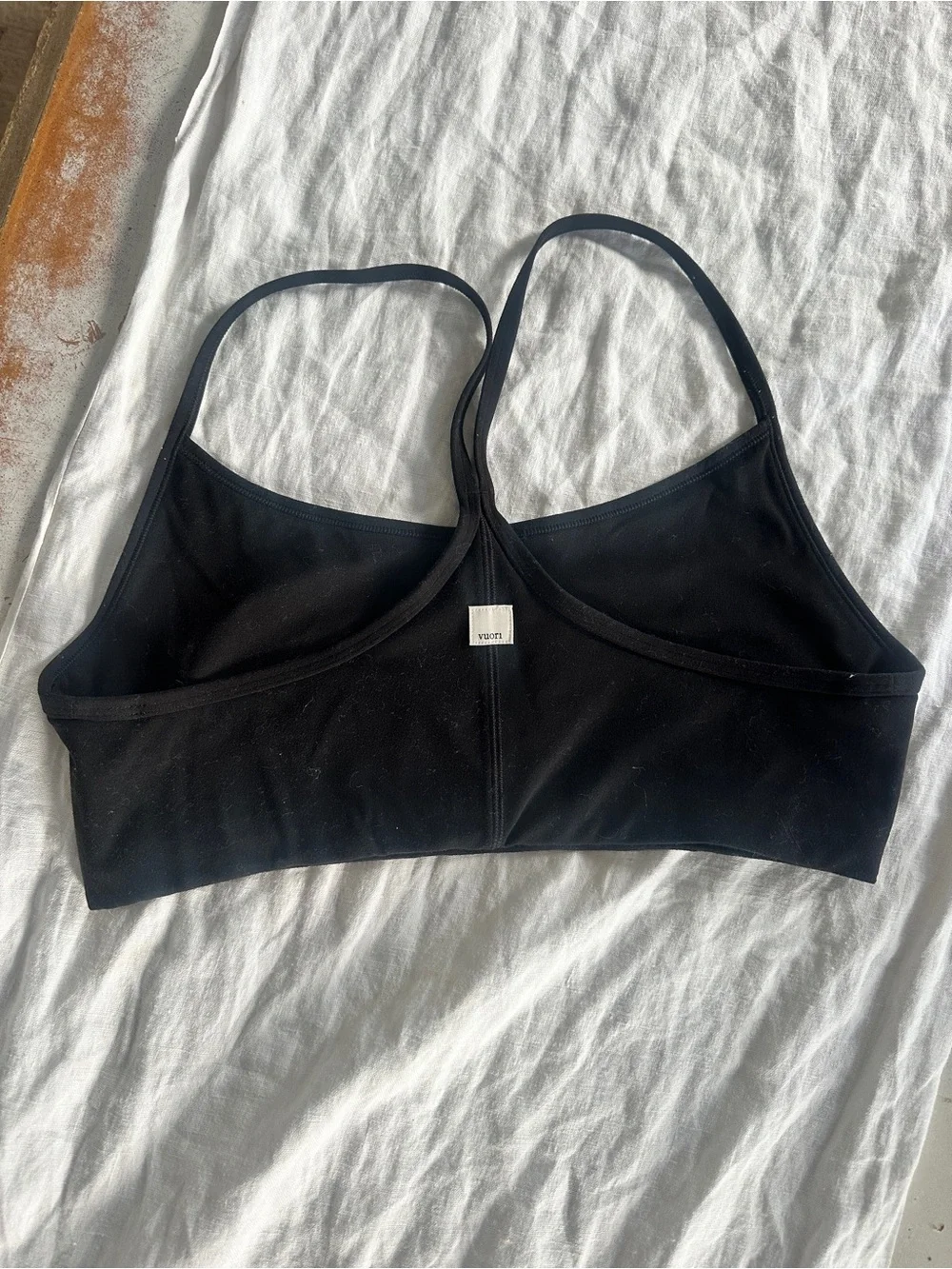 Vuori All The Feels Black Sports Bra sz L